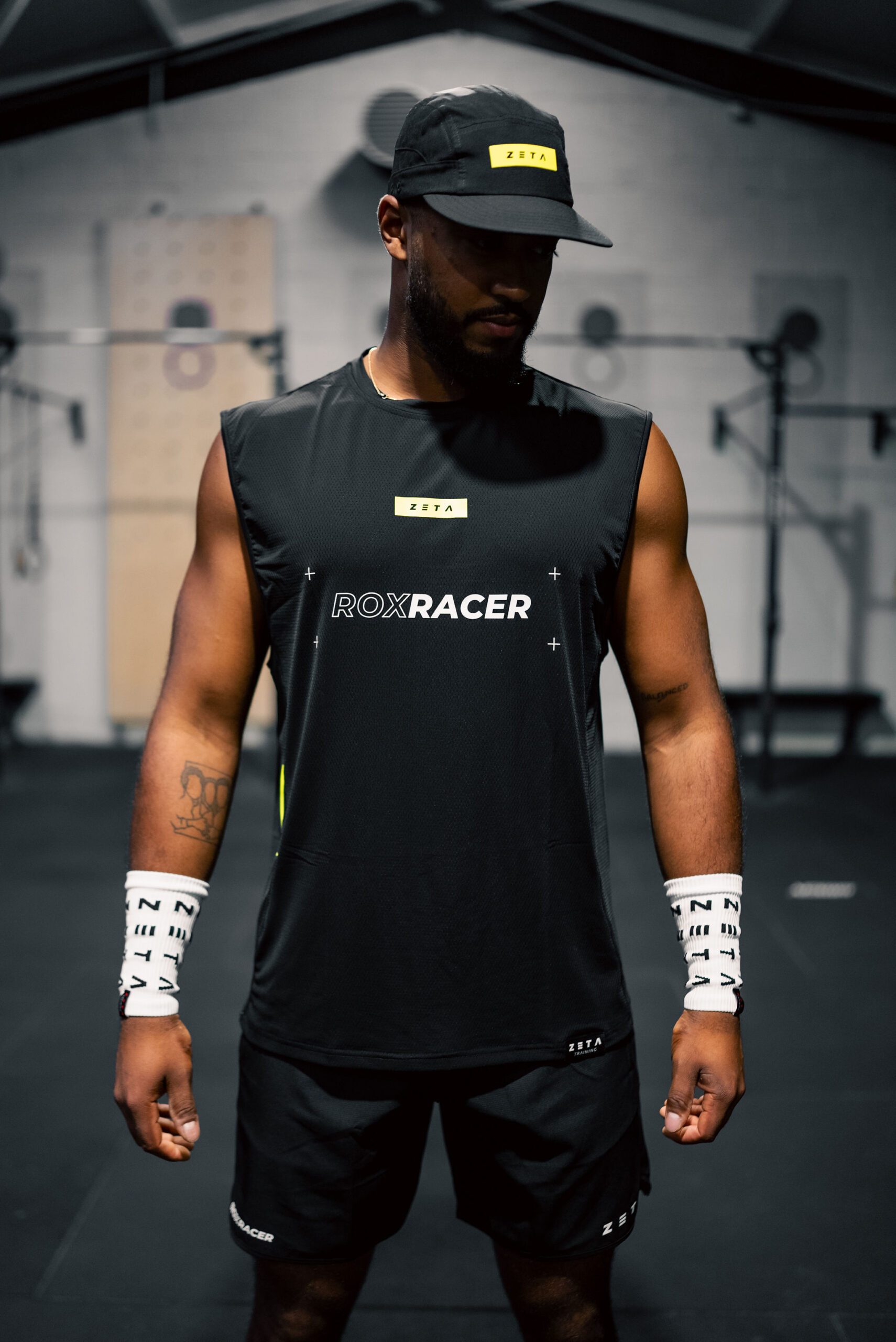 Elite 5 Panel Cap Black + Fluo Yellow