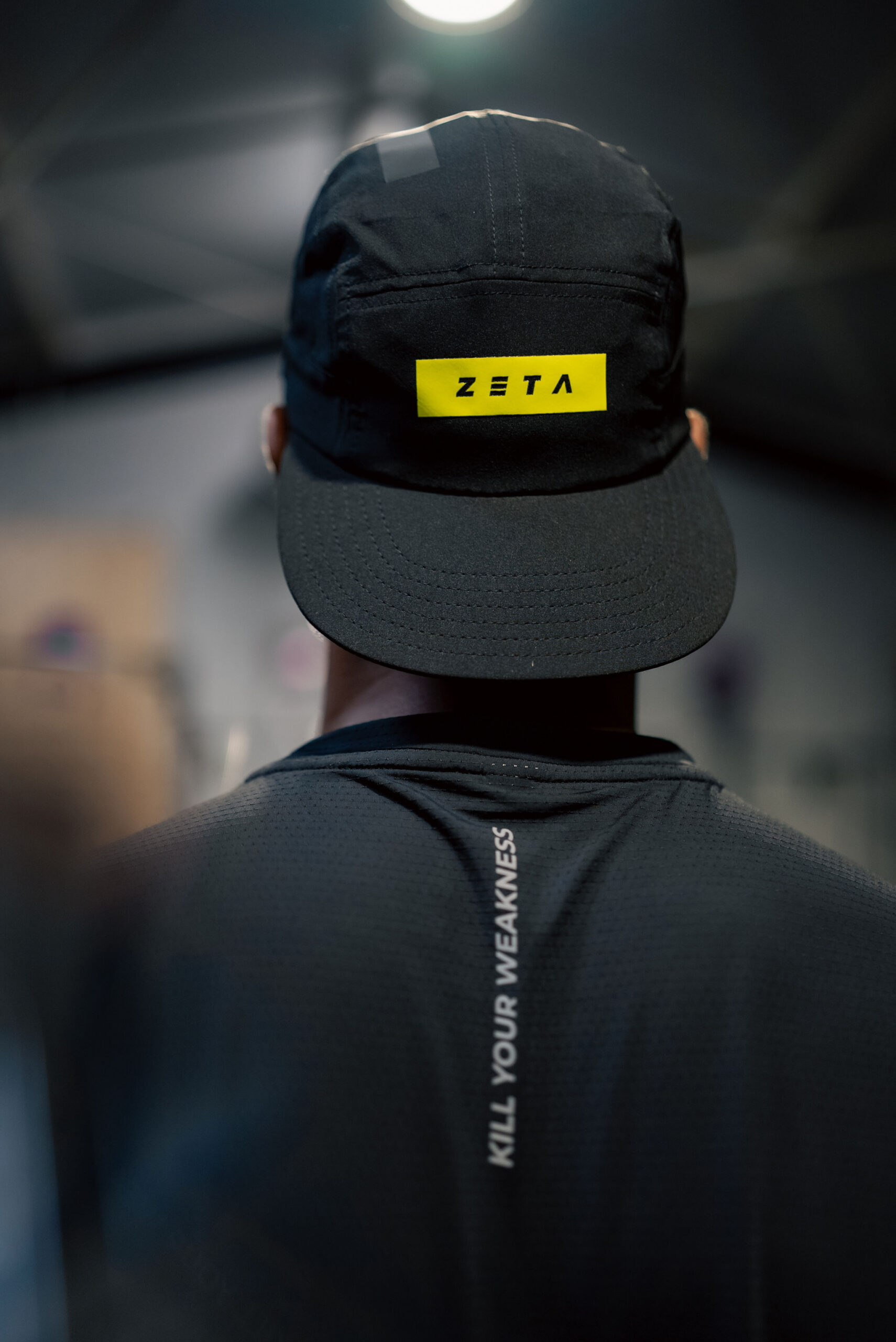 Elite 5 Panel Cap Black + Fluo Yellow