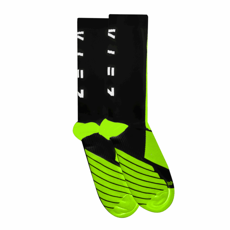 Elite Socks Black + Fluo Yellow