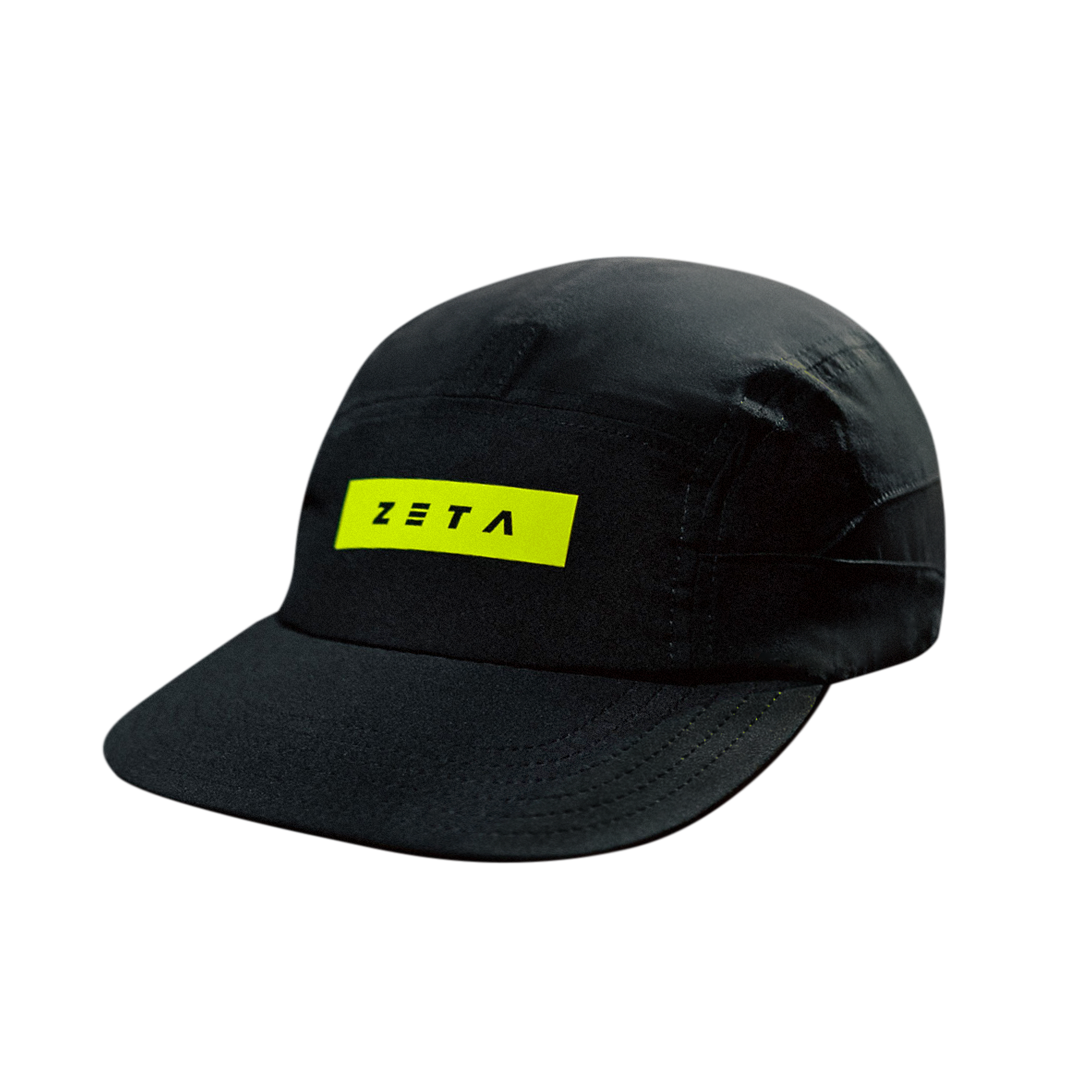 Elite 5 Panel Cap Black + Fluo Yellow