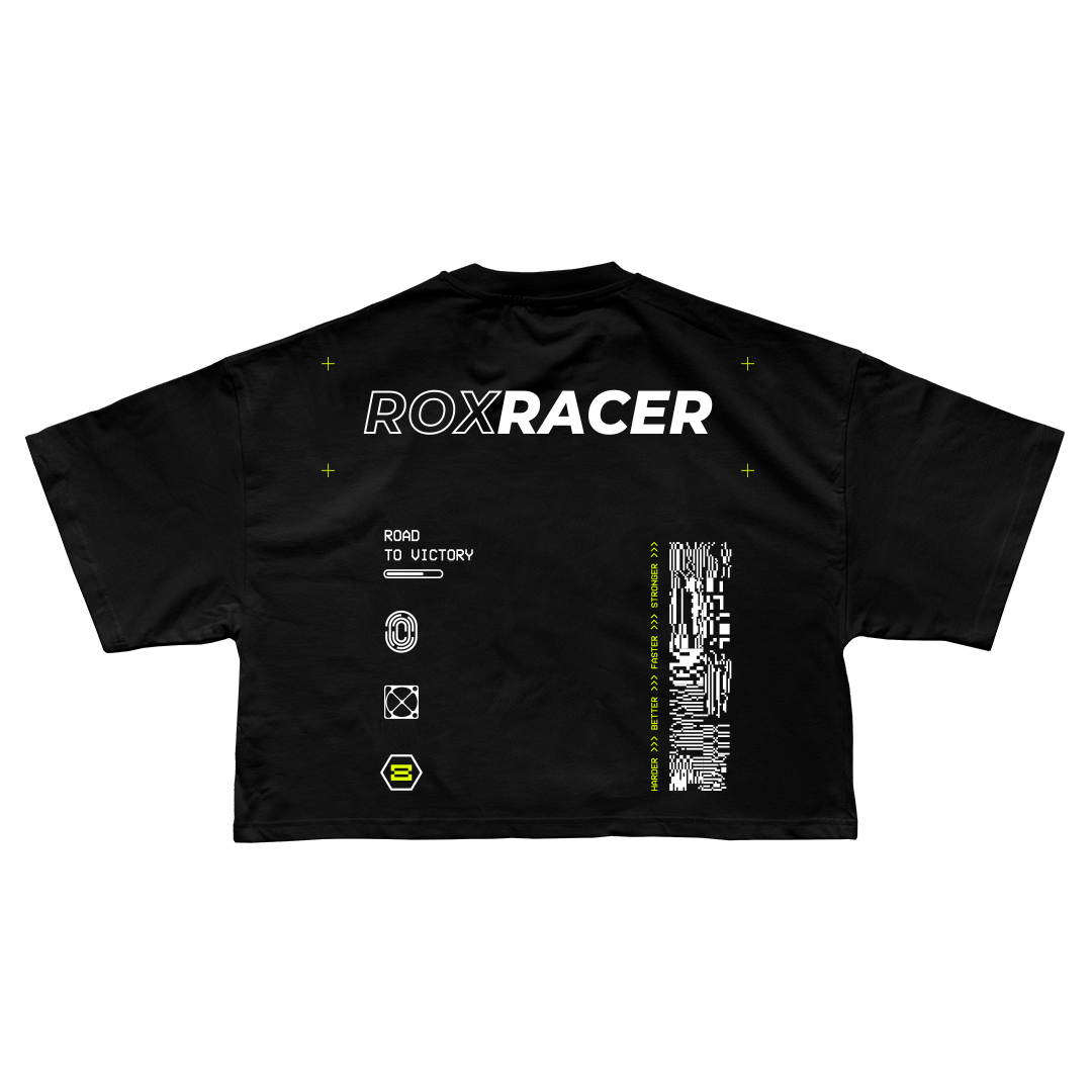 Oversize Heavy CROP T-Shirt Woman RoxRacer Neon Fury